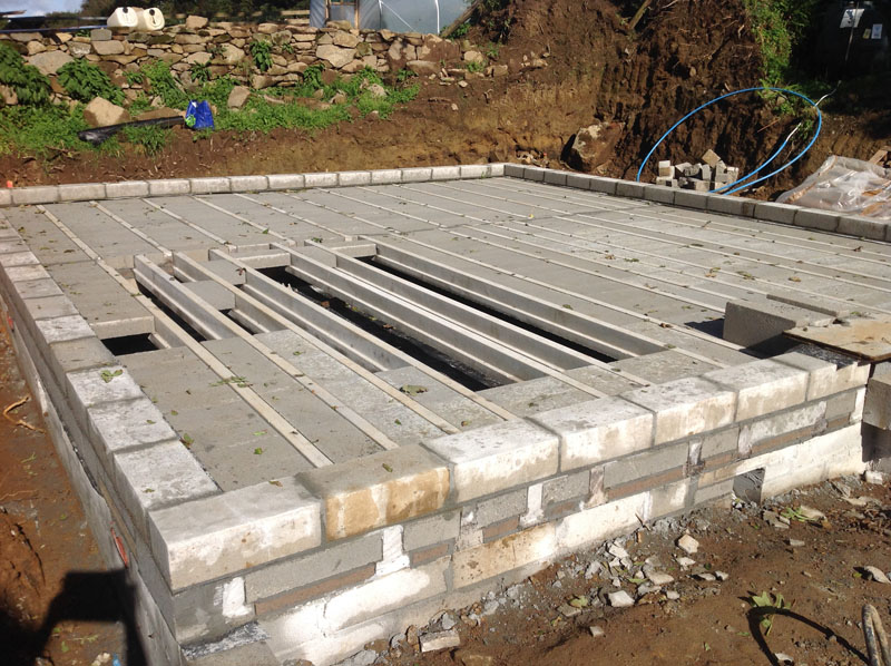 Block-and-beam installation