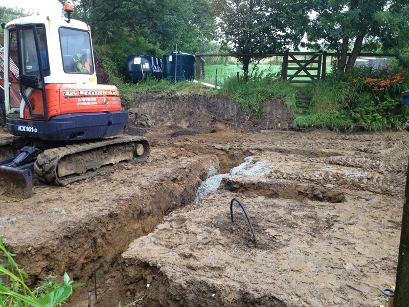 Pouring the concrete