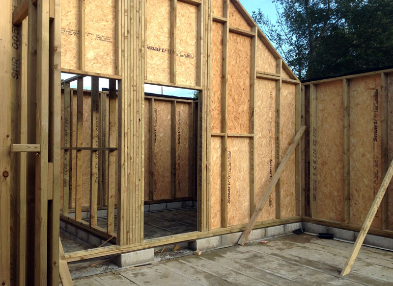 End of day 1 of frame erection